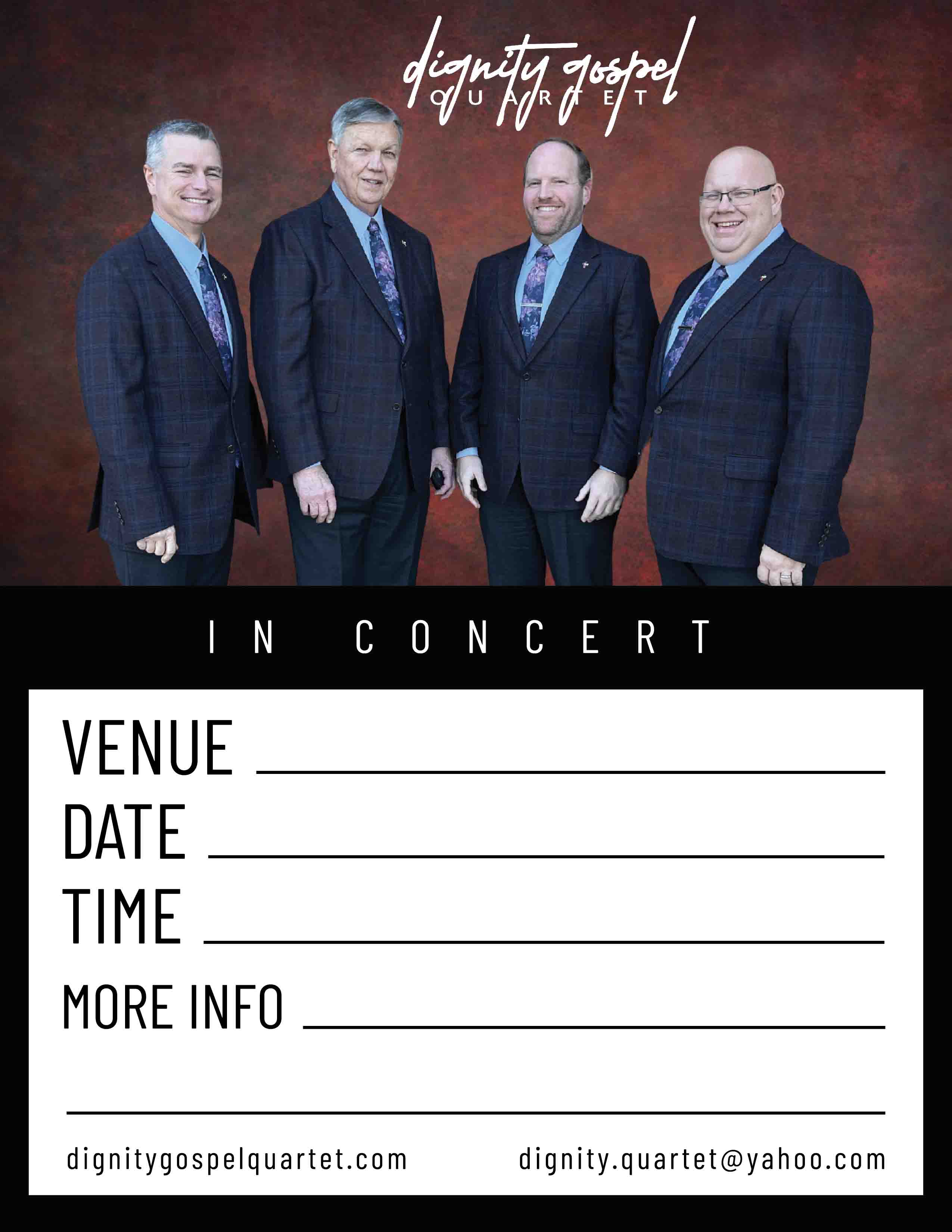 Dignity Gospel Quartet | Concert Poster